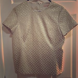 Hutch White & Gold Top